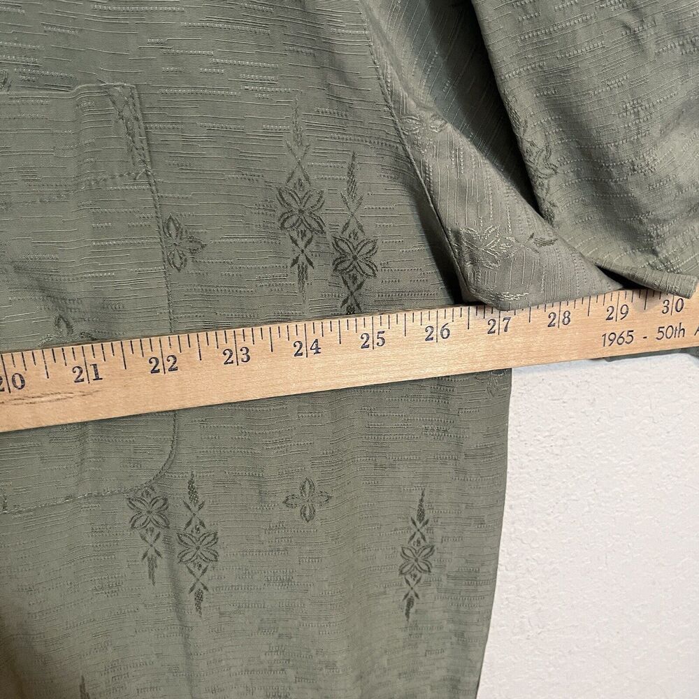 Cabana Men’s XXL Silk Blend Button Down Shirt Embroidered Relaxed Lightweight - Picture 3 of 5